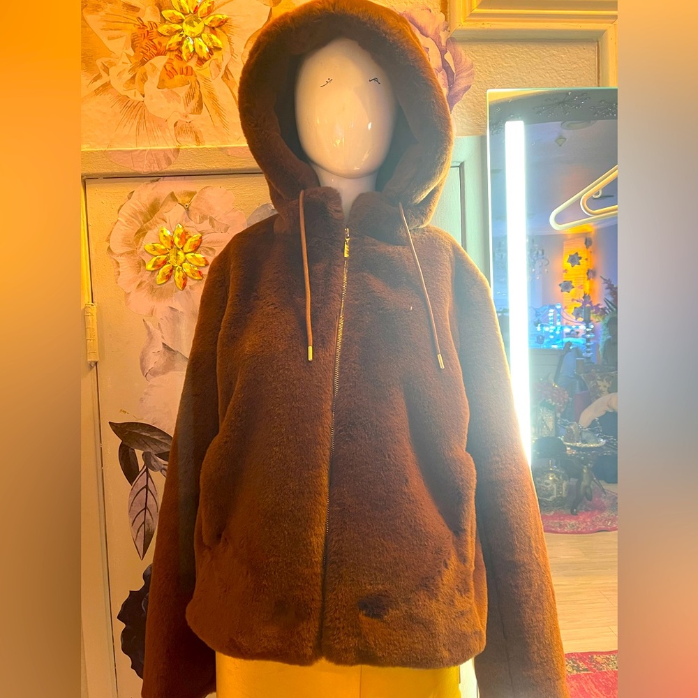 Brown puffy jacket